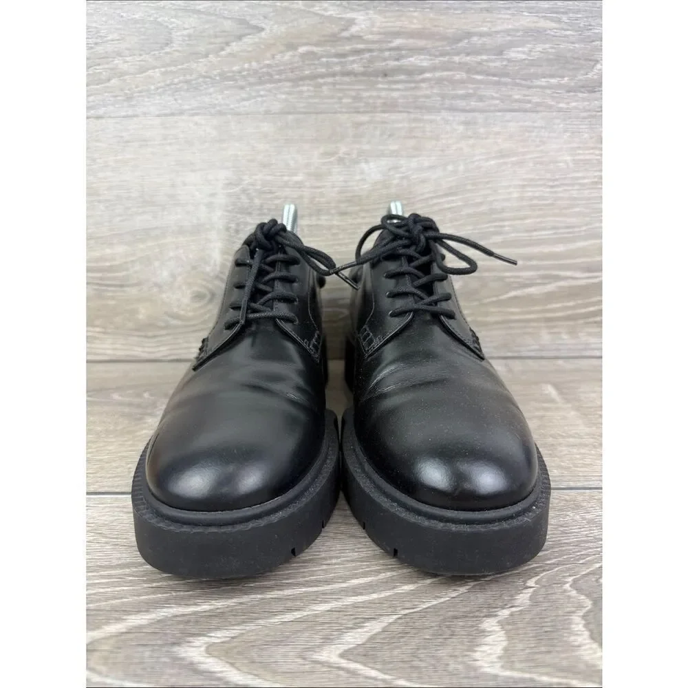 Coach Lyla Platforms Derby Oxford Women’s Sz 9.5B/EU 40 Black Leather Shoes